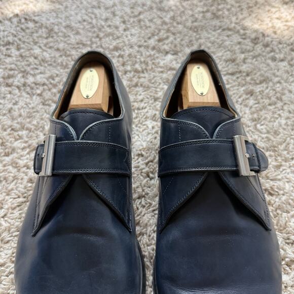 Magnanni Marco II Single Monk Strap Blue Leather Dress Shoes Men\'s Size 13 M main image 10